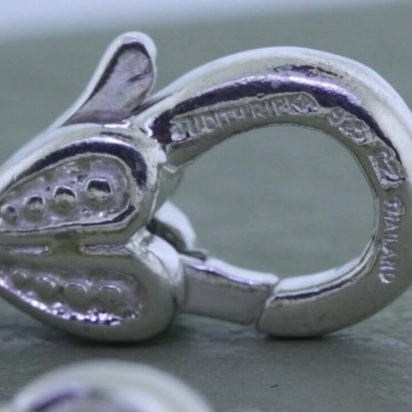 Judith Ripka Sterling Twisted Cable Necklace w/ CV accents PLUS CV Heart Pendant - Picture 4 of 6